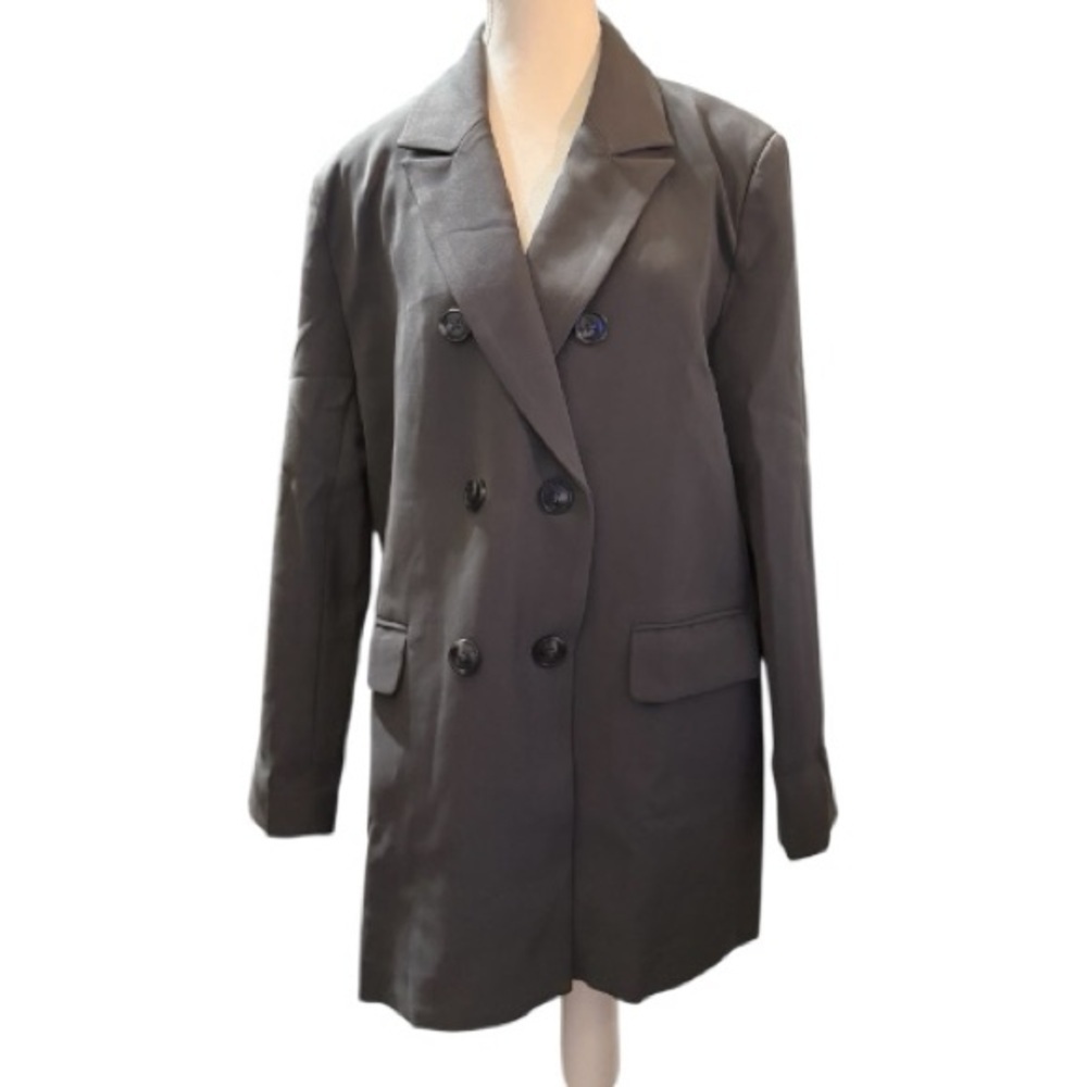 French Mauve Women’s Double-Breasted Blazer – Size XL